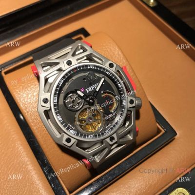 Swiss Copy Hublot Techframe Ferrari 70th Anniversary Watch SS Skeleton Case